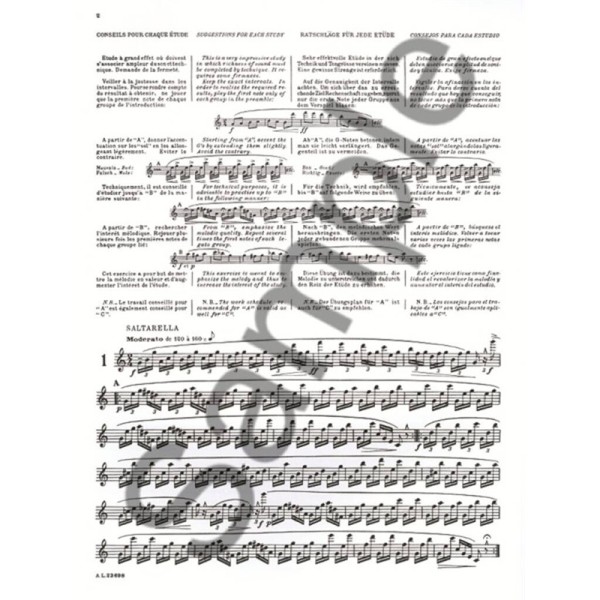 partition 6 etudes pour flute de reichert