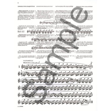 partition 6 etudes pour flute de reichert