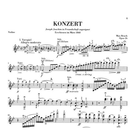 partition concerto pour violon de bruch