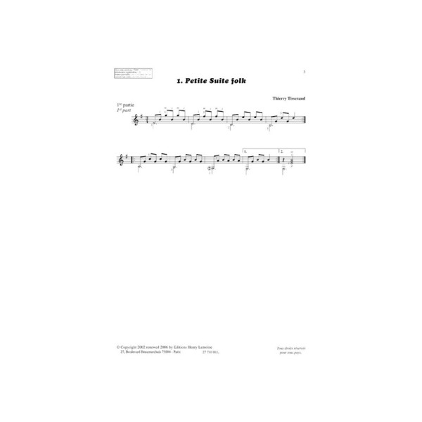 partition comme des chansons volume 1