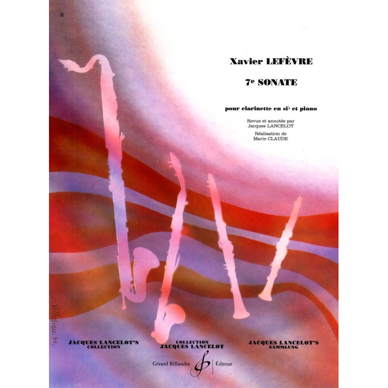 partition clarinette xavier lefevre sonate n7