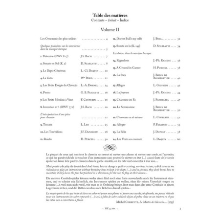 partition repertoire pour le clavecin