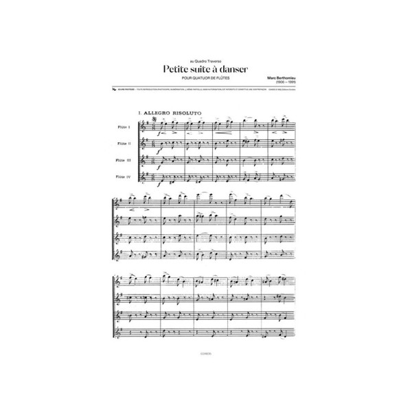 partition berthomieu petite suite a danser