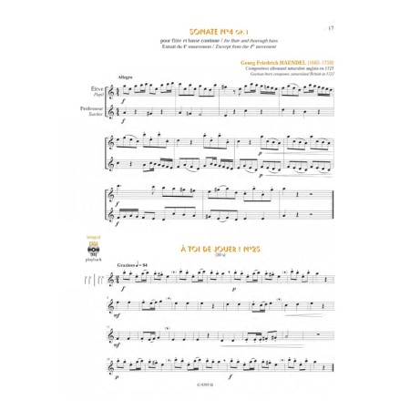 partition la flute en eveil volume 2