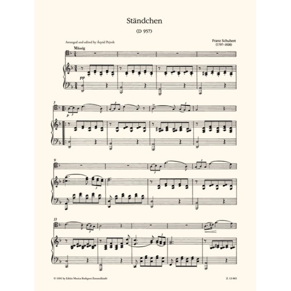 partition violoncelle schubert standchen