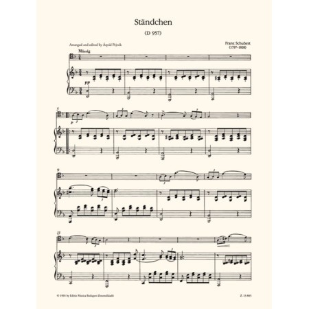 partition violoncelle schubert standchen