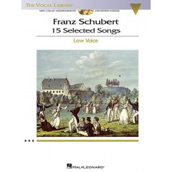 Partition de Schubert pour voix grave - 15 Selected songs