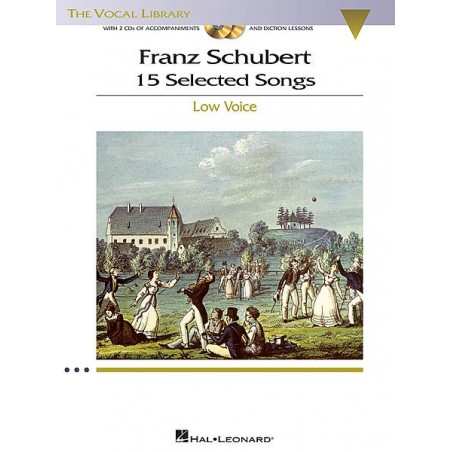 Partition de Schubert pour voix grave - 15 Selected songs