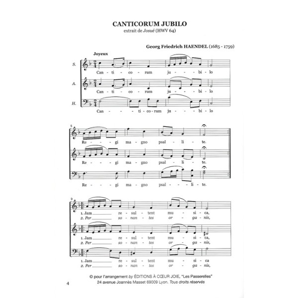 partition choeur oser le baroque