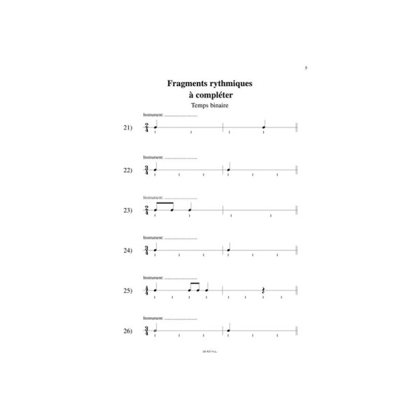 partition tests d'ecoute annie ledout