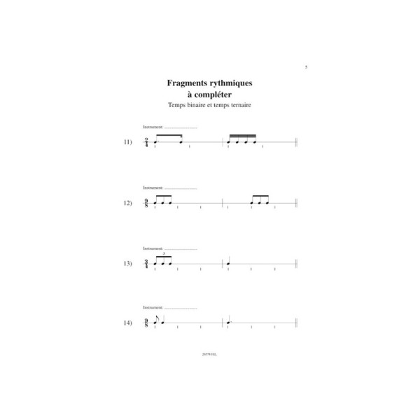 partition 99 tests d ecoute