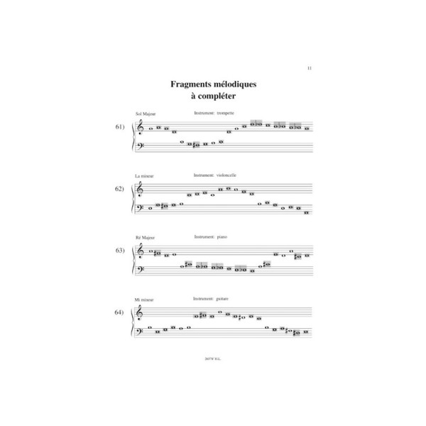 partition 99 tests d ecoute