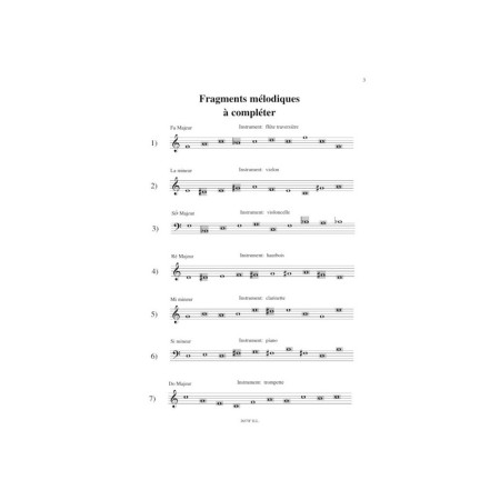 partition 99 tests d ecoute