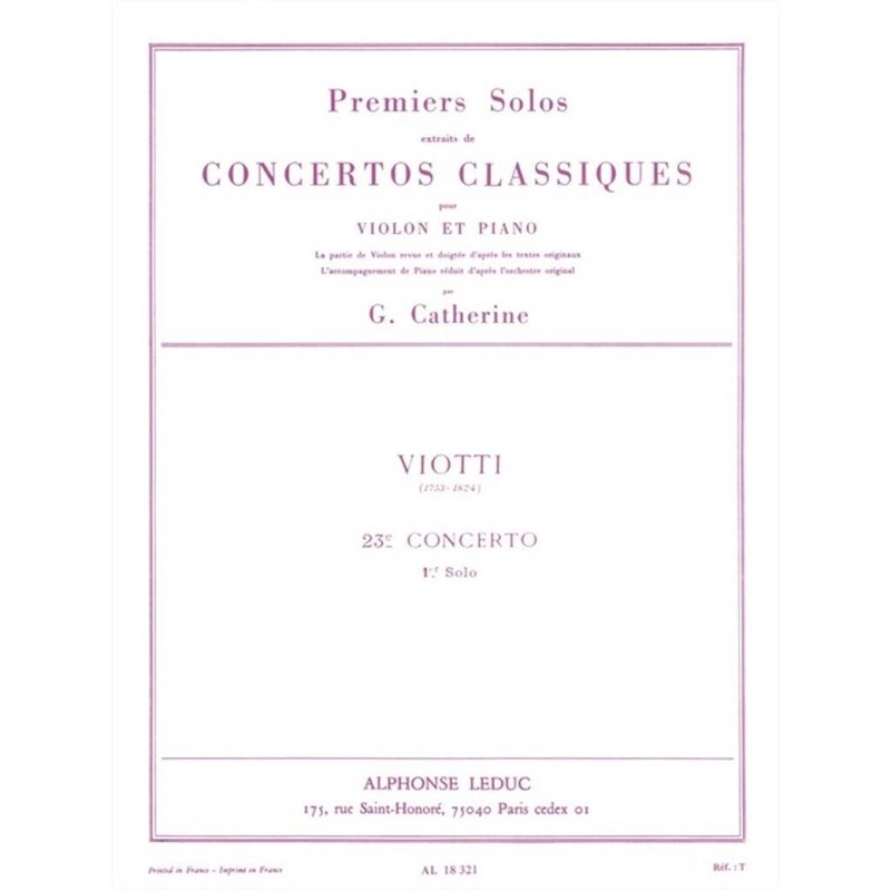 partition violon viotti 23e concerto