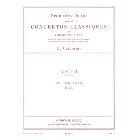 partition violon viotti 23e concerto