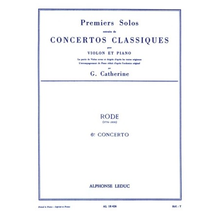 partition violon rode 6e concerto