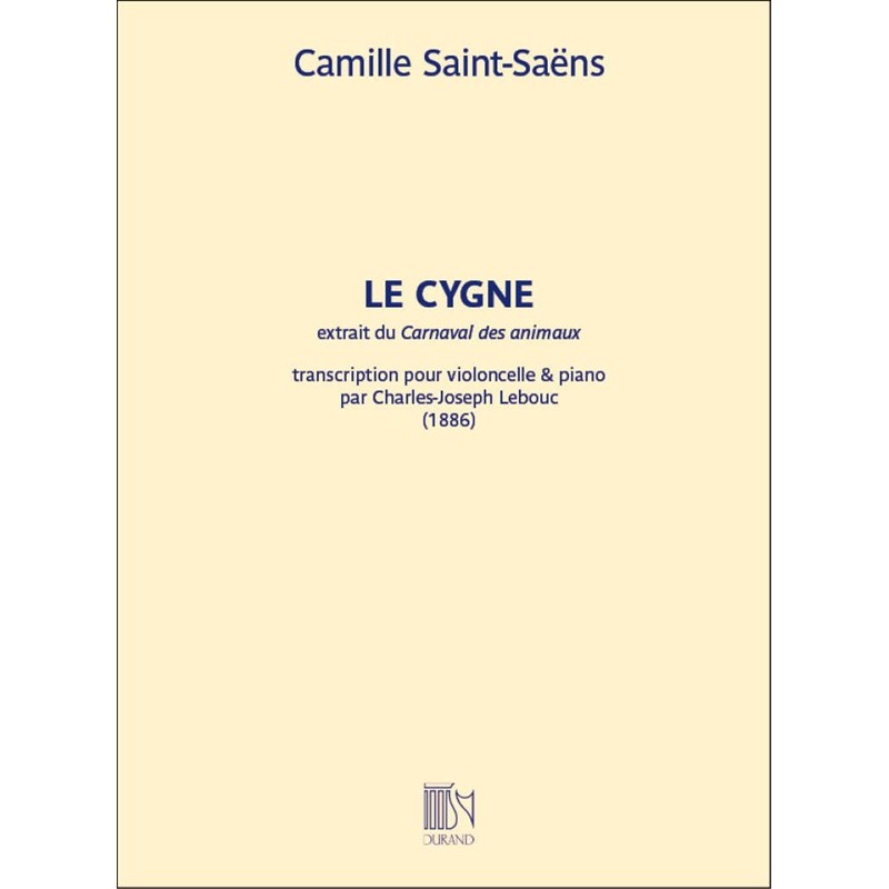 partition violoncelle le cygne
