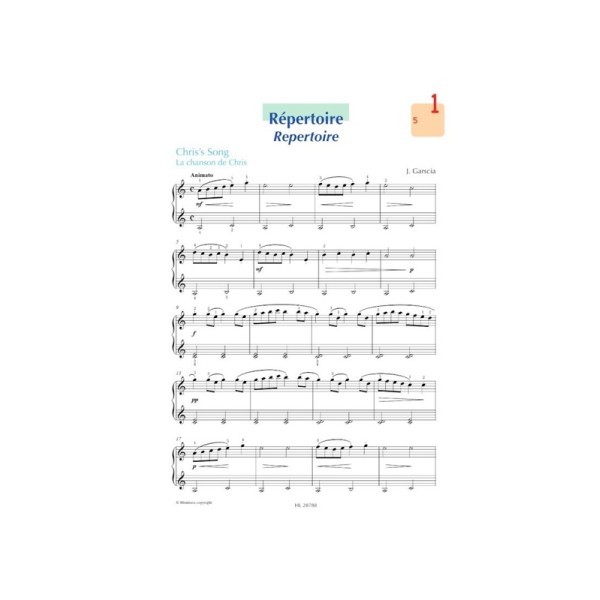 partition les lecons de piano volume 2