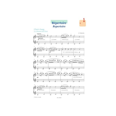 partition les lecons de piano volume 2