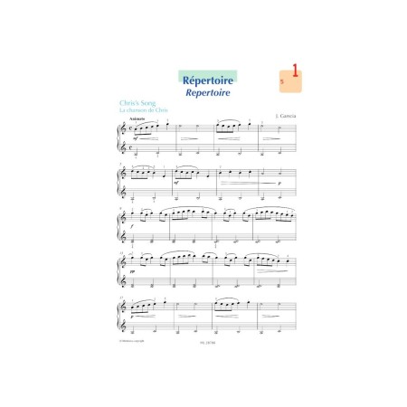 partition les lecons de piano volume 2