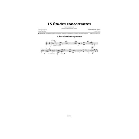 partition 15 etudes de lagorce