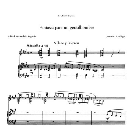 partition fantasia para un gentilhombre