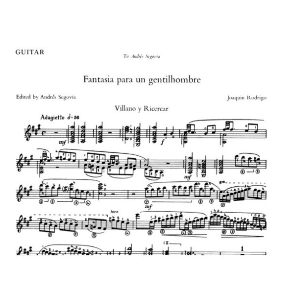 partition fantasia para un gentilhombre