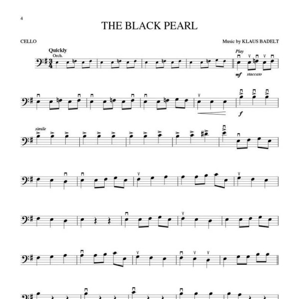 partition violoncelle pirates des caraibes