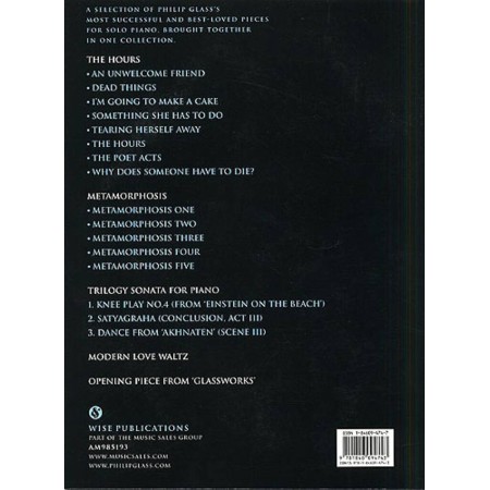 partition philip glass the piano collection