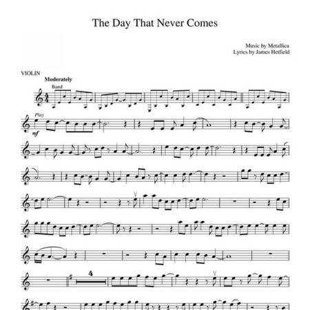 partition violon metallica