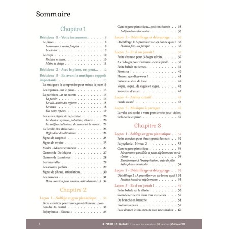 partition le piano en ballade