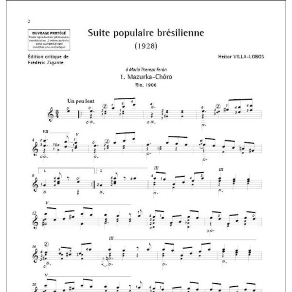 partition suite populaire bresilienne