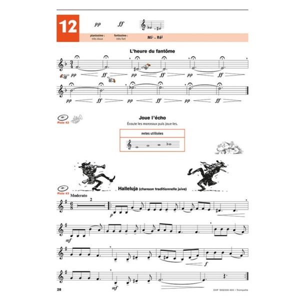 partition ecouter lire jouer trompette