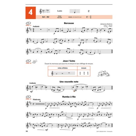 partition ecouter lire jouer trompette