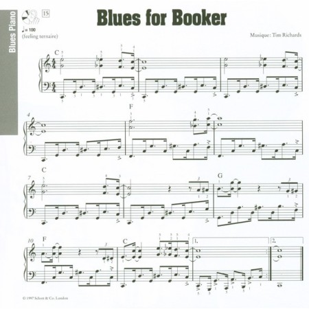 partition tim richards blues piano en francais