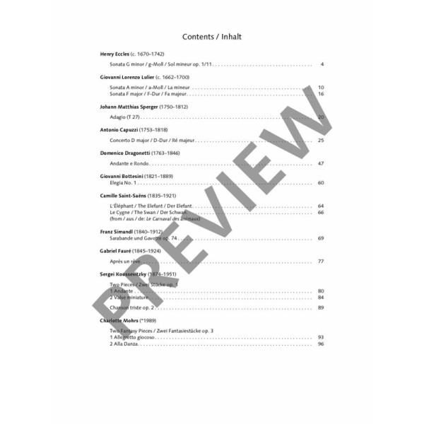 partition best of double bass classics