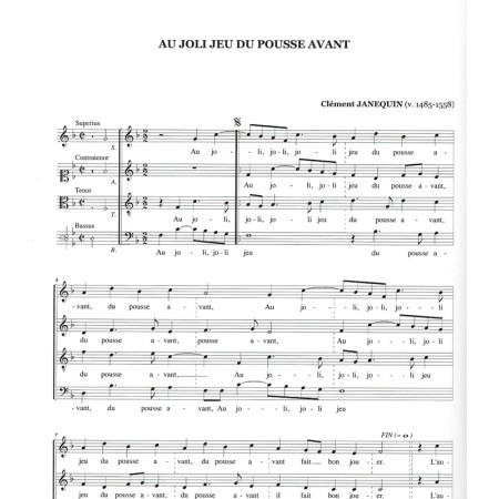 clement janequin15 chansons partition