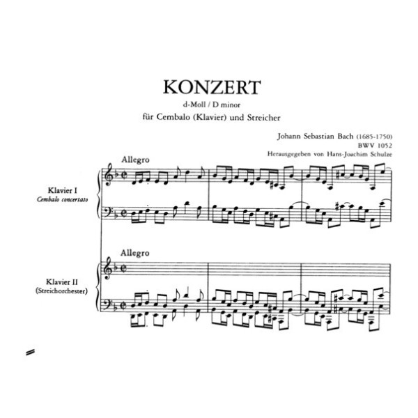 partition concerto clavecin n°1 de bach