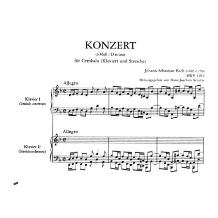 partition concerto clavecin n°1 de bach