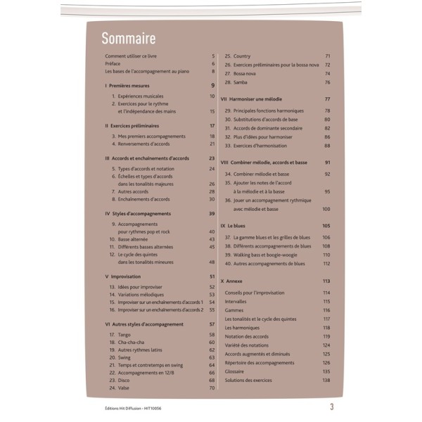 partition accompagner et improviser au piano