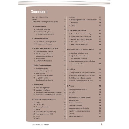 partition accompagner et improviser au piano