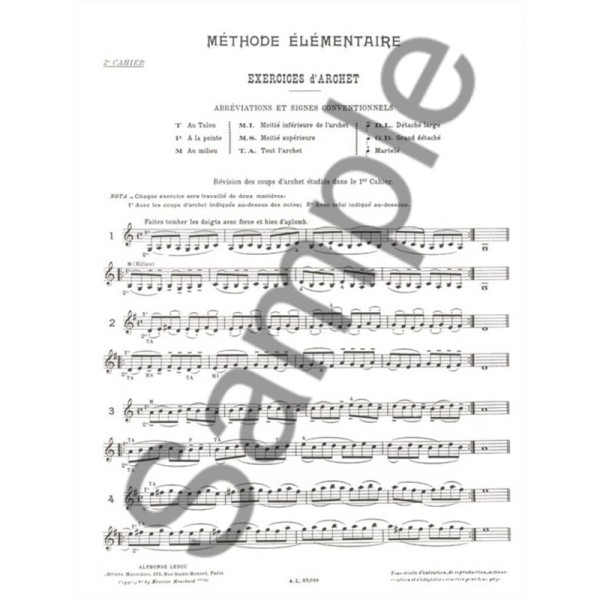 partition hauchard methode elementaire violon