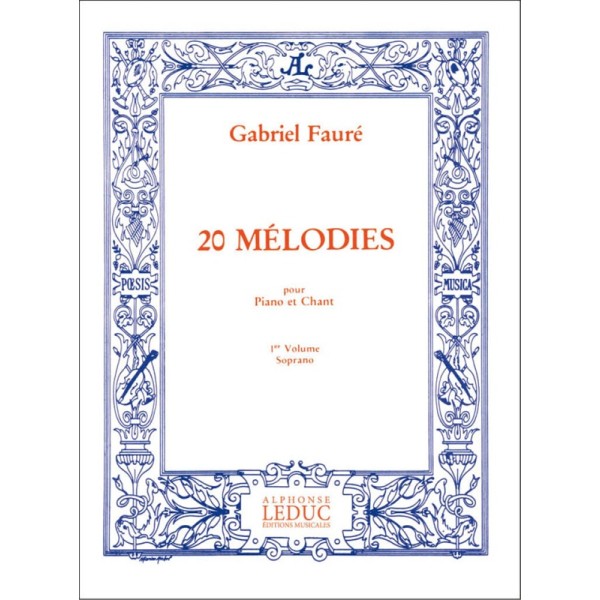partition gabriel faure 20 melodies soprano