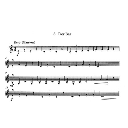 partition violon au zoo