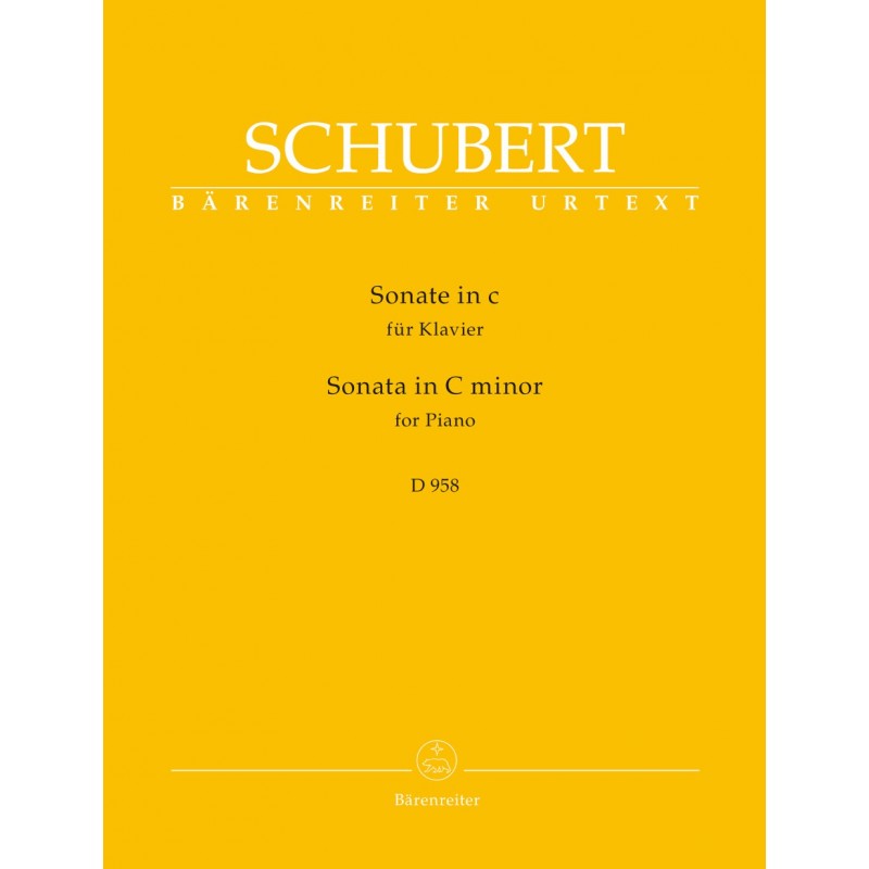 Partition Schubert Sonate piano en do mineur D958 - Avignon Nîmes Marseille Partition Schubert Sonate piano en do mineur D958 - Avignon Nîmes Marseille
