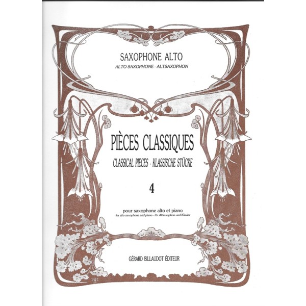 partition pieces classiques pour saxophone volume 4