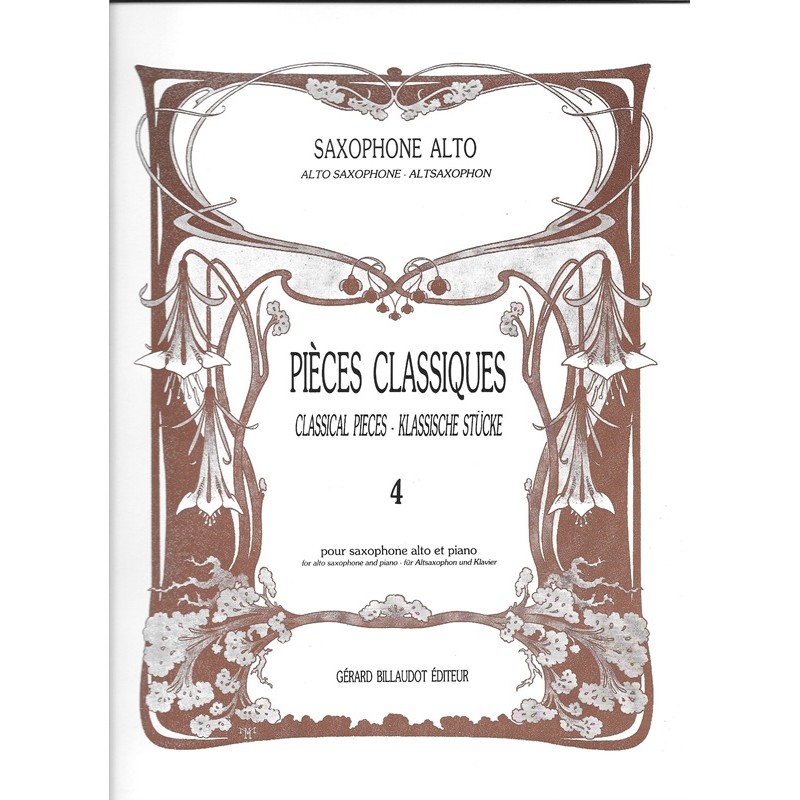 partition pieces classiques pour saxophone volume 4