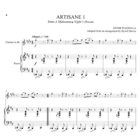 partition piazzolla pour clarinette