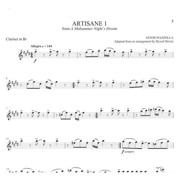 partition piazzolla pour clarinette