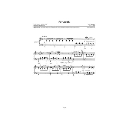 partition serenade de schubert pour piano